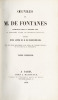 Oeuvres de M. de Fontanes, recueillies pour la première fois et complétées d'après les manuscrits originaux (par Sainte-Beuve) ; précédées d'une ...