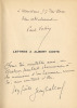 Lettres à Albert Coste, avec une présentation d'Albert Coste par Jean Ballard.. Valéry (Paul) :