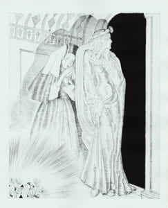 Ariane et Barbe bleue. Conte en trois actes. Pointes sèches de Clark Fay.