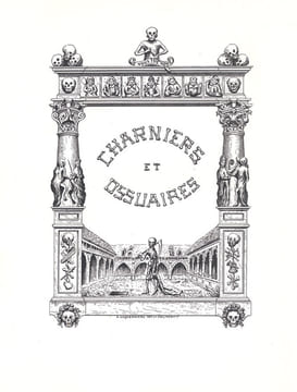 Charniers et ossuaires. Coutume disparue. Pointes sèches et dessins de l'auteur.. Laquerrière, A. :