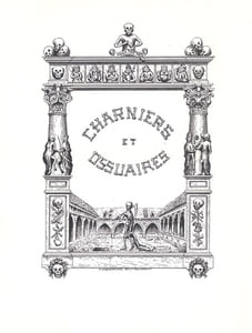 Charniers et ossuaires. Coutume disparue. Pointes sèches et dessins de l'auteur.