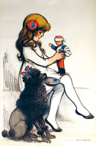 lithographie en couleurs (120 x 80 cm) [La journée de Paris. Au profit des Oeuvres de guerre de l’Hôtel de ville. 14 juillet 1917 (Chachoin imp.)] : 