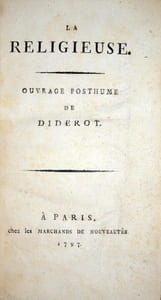 La Religieuse. Ouvrage posthume de Diderot.