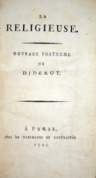 La Religieuse. Ouvrage posthume de Diderot.. Diderot (Denis) :