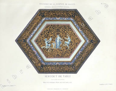 Histoire de la faïence de Rouen. Ouvrage posthume publié par les soins de MM. l'abbé Colas, Gustave Gouellain et Raymond Bordeaux, orné de soixante planches imprimées en couleurs et de vignettes, d'après les dessins de Melle Emilie Pottier.