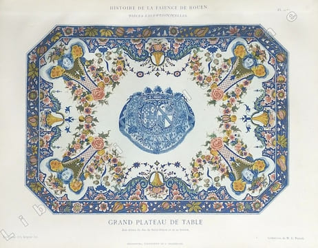 Histoire de la faïence de Rouen. Ouvrage posthume publié par les soins de MM. l'abbé Colas, Gustave Gouellain et Raymond Bordeaux, orné de soixante ...