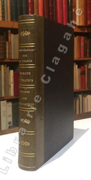 Recueil de trois textes reliés en un volume in-8, demi-veau brun foncé, dos lisse, titres, fleurons et filets dorés (reliure mi-XIXe) ; . Maistre ...