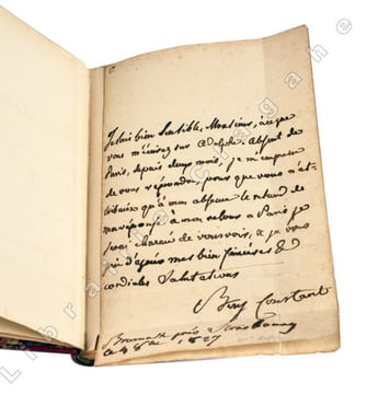 Lettre autographe signée, . Constant (Benjamin):