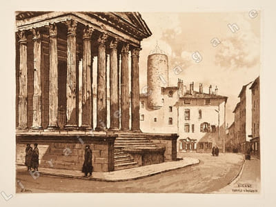 Vienne la belle. Texte liminuré de André Chagny. Eaux-fortes et dessins de Joanny Drevet.