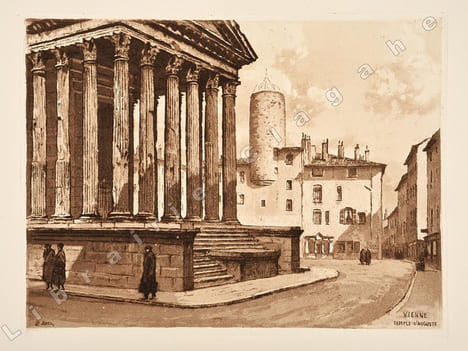Vienne la belle. Texte liminuré de André Chagny. Eaux-fortes et dessins de Joanny Drevet.. Drevet (Joanny ; 1889-1969) :