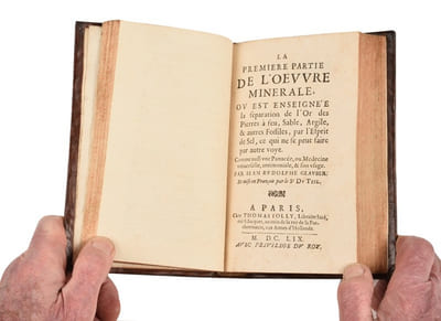Réunion de sept parties des Oeuvres, reliées en un volume in-8, veau marbré, dos à nerfs décoré et doré, pièce de titre grenat (reliure de l’époque), toutes traduites par Bernard Du Teil et imprimées à Paris chez Thomas Jolly, en 1659 :