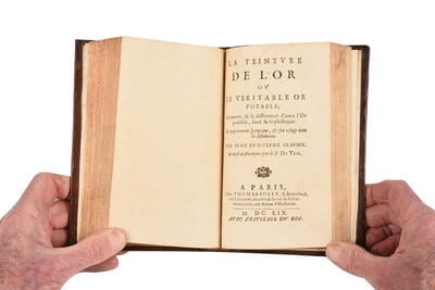Réunion de sept parties des Oeuvres, reliées en un volume in-8, veau marbré, dos à nerfs décoré et doré, pièce de titre grenat (reliure de l’époque), toutes traduites par Bernard Du Teil et imprimées à Paris chez Thomas Jolly, en 1659 :