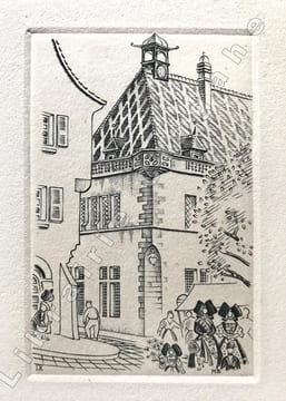 Images d'Alsace. 12 burins de Michel Béret, présentés par André Warnod.. [Béret (Michel)]