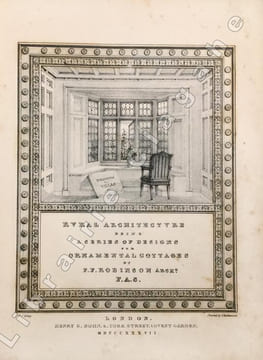 Rural architecture ; or a series of designs for ornemental cottages in ninety-six plates. The landscapes drawn on stone by J.D. Harding. Fourth ...