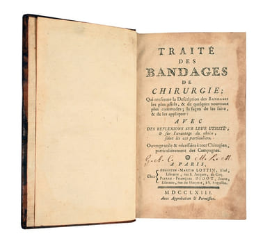 Traité des bandages de chirurgie ; qui renferme la description des bandages les plus usités, et de quelques nouveaux plus commodes ; la façon de les ...