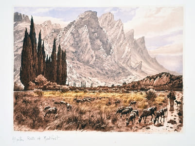 Paysages Mistraliens. Texte de Charles Maurras, eaux-fortes et dessins de Joanny Drevet. 