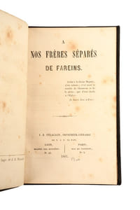 A nos frères séparés de Fareins.