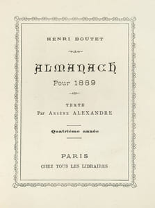 Almanach pour 1889, texte par Arsène Alexandre. Quatrième année.