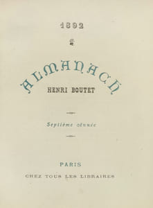 1892. Almanach. Septième année.