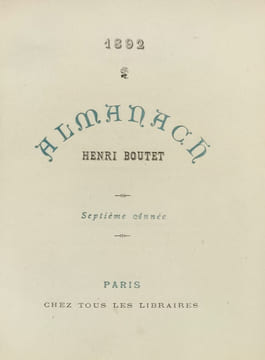1892. Almanach. Septième année.. [Almanach] Boutet (Henri) : 