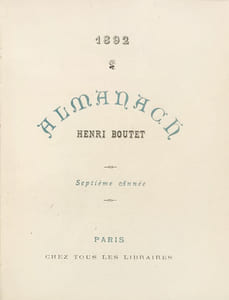 1892. Almanach. Septième année.