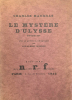 Le mystère d'Ulysse. Discours avec un portrait en lithographie par Luc-Albert Moreau.. Maurras (Charles ; 1868-1952) :