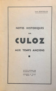 Notes historiques sur Culoz aux temps anciens.