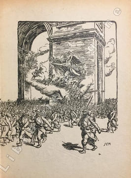 Un Pékin sur le Front. Ouvrage illustré de 150 dessins de l'auteur. Préface de Fernand Vandérem. . Sem :