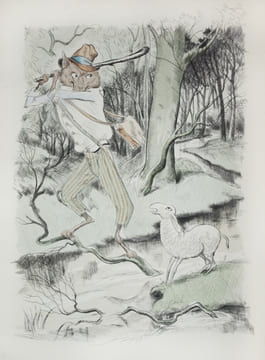 Fables (vol. I et II) et Contes (vol. III, IV et V) de La Fontaine, illustrés d'eaux-fortes originales de Gaston Barret. . La Fontaine :