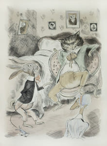 Fables (vol. I et II) et Contes (vol. III, IV et V) de La Fontaine, illustrés d'eaux-fortes originales de Gaston Barret.