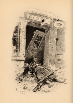 A coups de fusil. Ouvrage illustré de trente dessins originaux hors texte par A. de Neuville, dont douze dessins au fusain et dix-huit dessins à la ...
