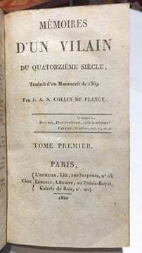 Mémoires d'un vilain du quatorzième siècle, traduit d'un Manuscrit de 1369.. Collin de Plancy, Jacques, Albin, Simon :