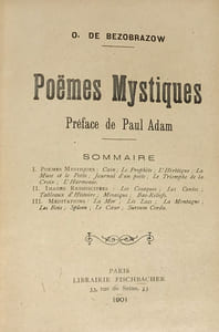 Poèmes Mystiques. Préface de Paul Adam.
