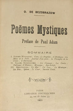 Poèmes Mystiques. Préface de Paul Adam.. Bezobrazow, O. de :