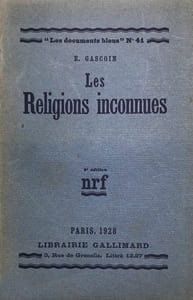 Religions (Les) inconnues.