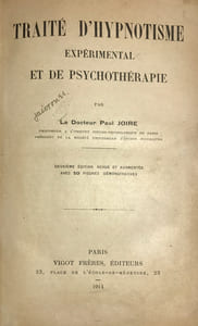 Traité d'Hypnotisme expérimental et de psychothérapie.