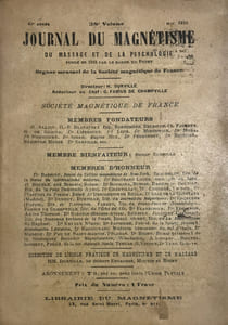 Journal du Magnétisme, du massage et de la psychologie.