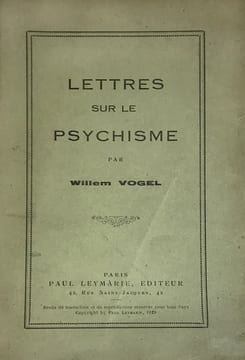 Lettres sur le psychisme.. Vogel, Willem :
