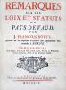 Remarques sur les Loix et les Statuts du Pays de Vaud.. Boyve, J. François :
