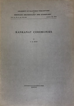 Kankanay ceremonies.. Moss, C.R. :