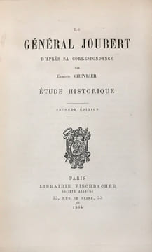 Général (Le) Joubert d’après sa correspondance. Etude historique.. CHEVRIER, Edmond :
