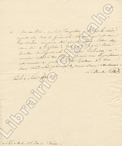 Lettre autographe signée,