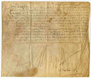Document manuscrit sur parchemin