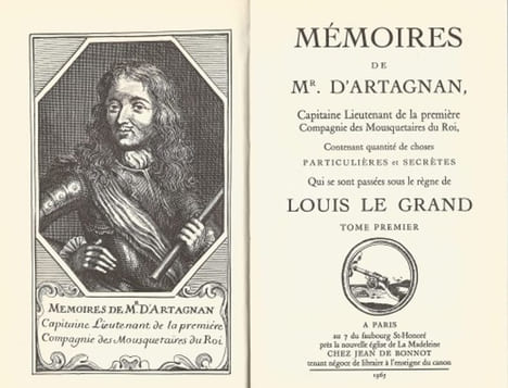 Mémoires de Mr. d'Artagnan, capitaine lieutenant de la première compagnie des mousquetaires du Roi. Edition établie et préfacée par Edouard Glissant.. ...