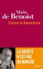 Contre le libéralisme. La société n'est pas un marché.. BENOIST (Alain de).