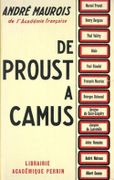 De Proust à Camus. par MAUROIS (André).
