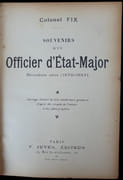 Souvenirs d'un officier d'État-Major. Deuxième série (1870-1894). par FIX (Colonel Théodore). - Image 3