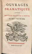 Ouvrages dramatiques avec les pieces relatives a chacun. Tomes premier, second et troisième. par VOLTAIRE (François-Marie Arouet, dit).