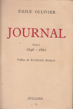 Journal 1846-1869. Texte choisi et annoté par Theodore Zeldin et Anne Troisier de Diaz.. OLLIVIER (Emile).