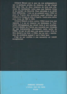 Un ambassadeur se souvient. III : L'O.N.U., Oui ou Non, 1959-1970.